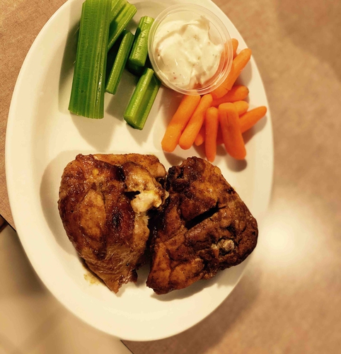 chicken thigh with celery and carrots