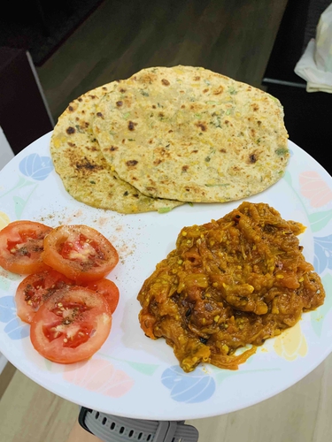 Pumpkin Prantha & Baigan Bharta
