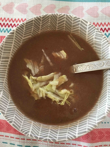 Low calorie spicy hot ragi soup/ malt