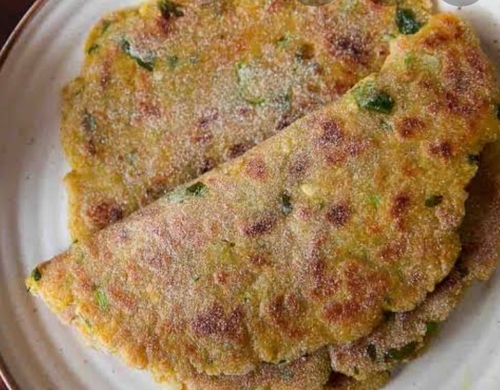 Amaranth paneer paratha