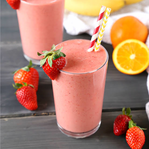 Strawberry banana smoothie(w/orange)