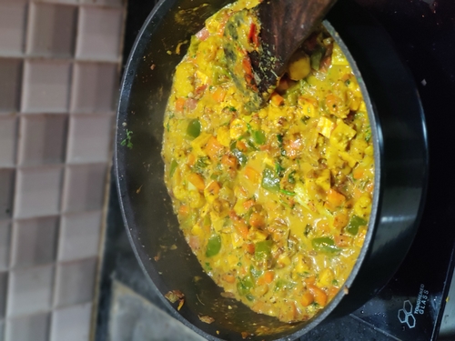 mix veg with coconut milk