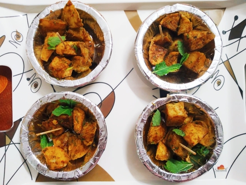 No Oil Fry Aloo Chat