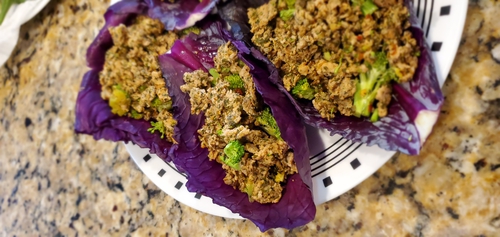 cabbage turkey tacos